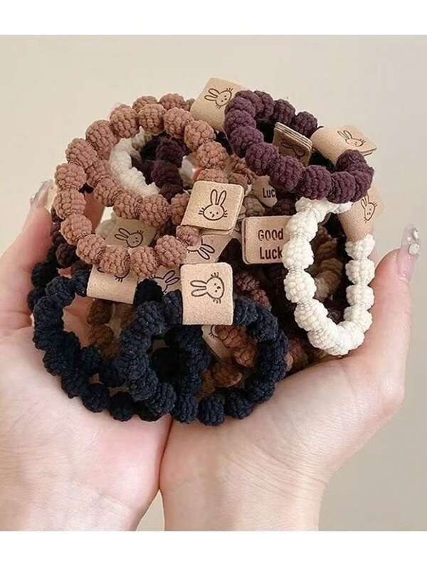 10 قطع أربطة شعر مطاطية بتصميم أرنب للنساء، متعددة الاستخدامات ومناسبة للارتداء اليومي، هدية رائعة لعيد الأم، أربطة شعر، حاملات ذيل الحصان، مطاطات شعر، حبال شعر