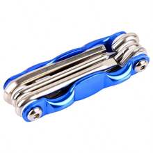 MangDong 1 Set Of 6-In-1 Multifunctional Combination Tool Kit, Including Folding Hex Wrench, High Hardness Portable, Multifunctional Universal Folding Wrench For Ebike, Motorcycle, Bicycle Repair, Compact Household Tool