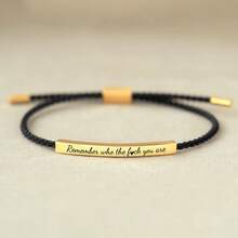 Bracelet Remember Who The F You Are/DONT LET THE HARD DAYS WIN - Elegant Design With Unique Patterns And Tone - Gold - View 3