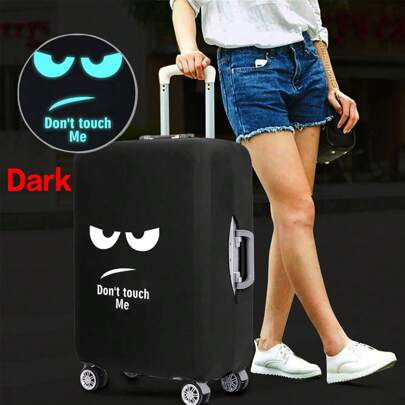 Copertura per valigia da 18-32 pollici, copertura elastica per valigia da viaggio, copertura per valigia con motivo luminescente bianco, antigraffio, protettiva, antipolvere, per valigie da 18 a 32 pollici, accessori da viaggio, vacanze estive, ritorno a scuola, borse per la scuola, accessori scolastici