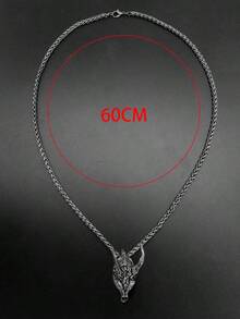 Retro Punk Dragon Bone Pendant Necklace Hip Hop Popular Dragon Necklace Men's Fashion Necklace Jewelry Gift - 古董銀器 - 查看 4