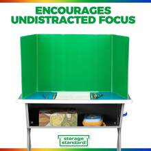 4-Pack Colorful Plastic Divider Partitions, Desk Study Cubicle Separators, Office Privacy File Folders, With 1 Piece Name Label Sticker, Suitable For Office And School School Supplies, Back To School - Color - View 4