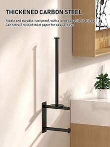 Self-Adhesive Wall-Mounted Toilet Paper Holder - Modern, Space-Saving Design For Bathroom And Kitchen, Easy Installation, No Drilling Required, Bathroom Organizer Sleek Wall Mount Easy Installation Holder, Toilet Paper Holder - Multicolor - View 7