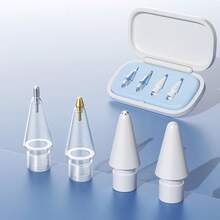 6 Pack Replacement Tips Compatible With Apple Pencil Pro/ 2nd Gen/ 1st Gen/USB C, Upgraded Apple Pencil Tips With Case No Wear Out Fine Point Precise Control, For IPad Pen Nibs Sets