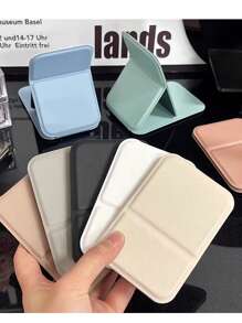 1pc Simple Bathroom Makeup Mirror, Portable Desktop Vanity Mirror, Office Desk Stand Mirror, Handheld Cosmetic Mirror, Adjustable Tabletop Mirror, Student Dormitory Dressing Table Mirror, Home Decoration, Room Decoration, Bathroom Accessory Valentine DAY, Back To School