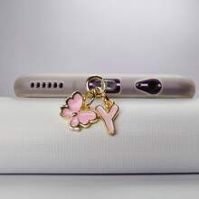 1pc Butterfly And Letter Dust Plug Compatible With Iphone Charging Port Type-C Charging Port Data Port Plug. Compatible With Mi Oppo Vivo Samsang Iphone5-16 Earphone