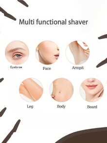 40/20件套黑色眉毛修剪器和剃须刀套装，眉毛修剪器和剃须刀，去角质和脱毛工具，身体脱毛修剪器和面部及眉毛剃刀套装，长柄刀片带精密保护盖，化妆，价格实惠，房间装饰，梳妆台，旅行，卧室，化妆配件，眉毛剃刀，便宜，圣诞礼物，化妆品，化妆工具，特价，礼物，女士礼物，圣诞礼物 - 黑色 - 查看 3