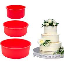 Silicone Mould For Baking Nonstick Layer Cakes Bakeware Round Cake Pans Chocolate Rainbow Cake For Birthday Wedding Party - Multicolor - View 9