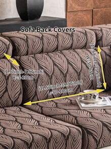 1 قطعة غطاء أريكة بنمط الورقة ، مصنوع من صوف ناعم مقاوم للانزلاق لجميع المواسم ، مناسب للأريكة المنحنية وأريكة 1/2/3/4 مقاعد ،ديكور غرفة المعيشة ،قابل للغسل في الغسالة ،مضاد للحيوانات الأليفة