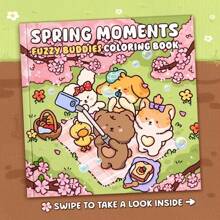 Luxury 30-Page Patterns Spring Monent Art Theme Coloring Book, Thick Paper, Painting Your Warm World, Perfect Gifts For Easter, Halloween, Thanksgiving, Christmas, New Year And Birthday,Back To School,School Supplies