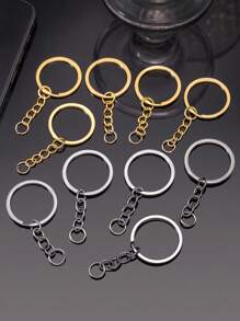 60/30pcs Metal Key Rings Wholesale, Suitable For Halloween DIY Accessories, Fit For Various Key Chain Decorations, Cartoon Toys