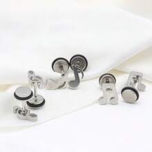 A Must-Have For Daily Leisure! The Note Round Cake Earrings Are A Fashionable Declaration For Free Spirits. With A Unique Note-Shaped Design And A Flexible Leather Loop, These Earrings Are Made Of Stainless Steel, Shining With Style.