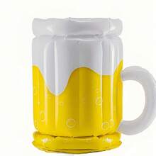 1pc Inflatable Beer Cup Cooler - Portable Large Capacity Cooler, Suitable For Pool, Beach Party | Durable PVC Material, Must-Have For Summer Outdoor, No Electricity Needed, Portable Inflatable Cooler, Pool Accessories, Beer Themed Design, Easy To Inflate And Install - View 4