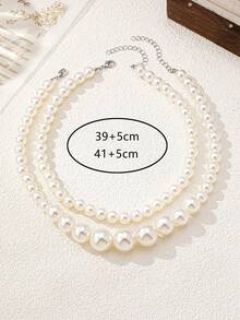 1 件全新设计的多层珍珠链项链，女士个性化优雅优质颈链