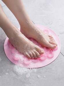 Self-Adhesive Back Scrubber, Silicone Massage Pad With Suction Cup For Bath, Exfoliating & Scrubbing Dead Skin - Multicolor - View 4