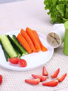 Cucumber And Potato Slicer Cuts Six Artifacts At A Time. - Multicolor - View 7