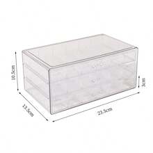 [ Thickened Transparent Jewelry Storage Box ] Large-Capacity Household Organizing Box, Dust-Proof Storage Box For Earrings And Necklaces, Drawer-Style Jewelry Box, One Compartment For Each Item, For Organization And Storage For Women Storage Organizer Travel Essentials Back To School Dormitory Storage