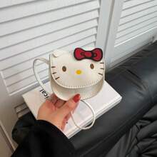 Sanrio Sanrio Fashionable & Cute Kitty Cat Color Block Coin Purse, Mini Princess Lipstick Pouch, Versatile,School Supplies,Back To School