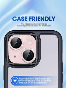 3pcs Hawkeye Camera Lens Film With Rhinestone Decoration, Compatible WithiPhone 16/16/16Pro/16promax/16plus/ 15 14 13 12 11 Pro Max Plus Mini, Anti-Scratch, Anti-Drop, HD Tempered Glass Metal Camera Lens Protective Film, Fashion Mobile Phone Accessories - Pink - Pink - View 4