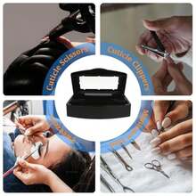 Nail Tool Sterilizer Box, Plastic Sterilization Tray For Tweezer, Eyelash Extensions, Nail Implement For Esthetician - màu đen - Xem 4