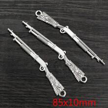 5 piezas de accesorios de aleación de metal con diseño de lanza de arpón para hacer joyas, colgantes, collares, llaveros y manualidades