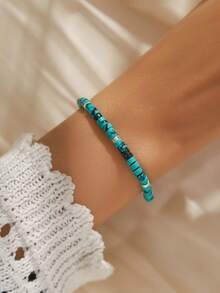 1 件不对称串珠手链，多色树脂材质，时尚复古节日手链，适合女士 - 手鍊 - 查看 18