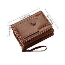 Four Seasons Women's Short Wallet Zipper Tower Buckle Coin Purse Girl Student Handheld Bag Solid Color Simple Versatile Fashion For Women Wallet Mini Wallet Purse Wallet Small Wallet Cute Wallet