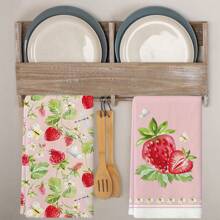 Setul de prosoape de primăvară 1/1/2 este conceput cu un model delicios cu căpșuni și țesut din fibră 100% poliester. Măsoară 16 * 24 inci / 40 * 60 centimetri și este un suport de masă din poliester, lavabil la mașină, rezistent la căldură, la pete, impermeabil și ușor de curățat. Este folosit pentru curățarea mesei și a bolurilor și poate fi folosit ca cadouri, articole de uz casnic, rechizite de bucătărie și decorațiuni interioare de primăvară.