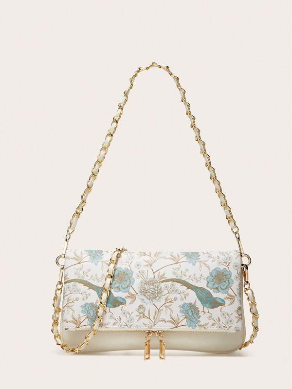New Mini Square Chain Shoulder Bag, Chinese Style Underarm Bag, Niche Design