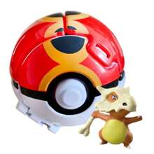 pokemon 1 set/2 pezzi 1 Pokeball + 1 Giocattolo modello Pokemon, Pallina Sorpresa Pokemon con animale domestico che salta fuori, Giocattolo da collezione divertente, Perfetto come regalo di compleanno, Souvenir per feste