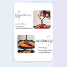 1 pezzo Cesto portafrutta a tre livelli, organizzatore da cucina, vassoio per servire, vassoio per spiedini, multifunzionale per casa, cucina, sala da pranzo, soggiorno, adatto per set da tè, set da acqua, caramelle, biscotti, pane, matrimoni, banchetti, regali, compleanni, Natale, accessori per la cucina, essenziale per le vacanze