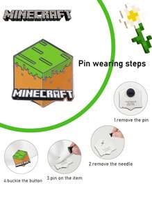 Minecraft Minecraft Creeper Pin Metal Brooch Enamel Pin Badge 1PC Minecraft Merchandise Personalized Creative Badge Stylish Fun Collectibles Peripheral Fashion Pin Jewelry Cute Accessories Pins For Jackets Decorative Bag Cloth Pencil Case Dress Practical Birthday Gift Officially Licensed Backpack For School