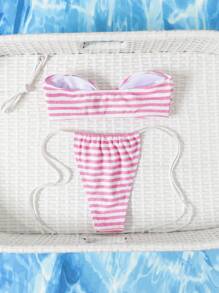 Set de 2 bikinis con estampado floral de moda y tela sexy para mujer