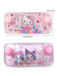 Sanrio Juguete de anillo de agua de Sanrio Hello Kitty, Kuromi y My Melody, juego de agua clásico de plástico, juegos educativos de agua para niños, ideal para el autocuidado (alivio del estrés). Juego de lanzamiento de aros de agua portátil.