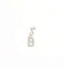 1pc Diamond Encrusted 26 English Letter Charm, Suitable For Silicone Watch Band Decoration