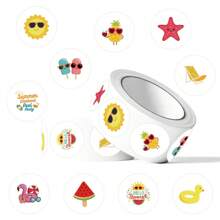 500Pcs Summer Sticker Roll Beach Stickers Summer Stickers Stickers Personalized Stickers Summer Toys Cool Stickers Aesthetic Stickers Vinyl Stickers Stickers For Water Bottle, Hydroflask, Guitar, Luggage, Phone, Case, Laptop, Skateboard, Gift School Supplies, Back To School