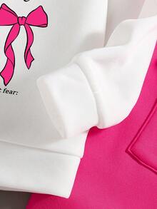 Tween Girl Butterfly Graphic Print Crew Neck Sweatshirt And Sweatpants Set