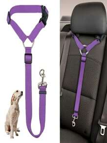 1 pieza Cinturón de seguridad para vehículo de perro, correa de seguridad para mascotas en el auto. Cinturón de seguridad para perros. Hebilla del cinturón de seguridad para perros en el auto