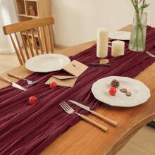 Set de 10 piezas Cheesecloth (tela de gasa) color burdeos como camino de mesa - Estilo país vintage bohemio, perfecto para bodas, despedidas de soltera y fiestas de cumpleaños
