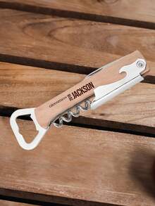 Personalized Bottle Opener Groomsmen Gift, Engraved Corkscrew Wedding Gift, Customizable Groomsman Gift Set, Best Man Proposal - Multicolor - View 11