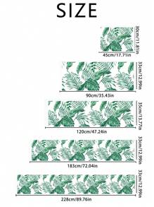 1pc Green Leaf Print Minimalist Table Runner, Suitable For Restaurant, Kitchen, Outdoor Party