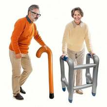 1pc/Set Inflatable Walker And Cane, Outdoor Game Accessories, Retirement Party Decorations And Tricks Gift For Elderly - Multicolor - View 4