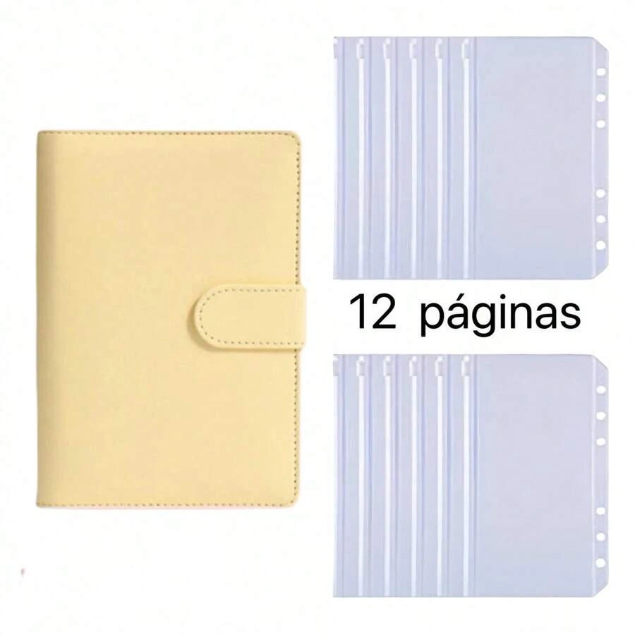 A6 Monochrome Binder For Notebook And Accounts Back To School - Yellow - View 1