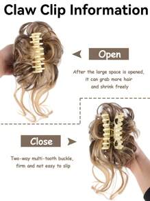 Synthetic Claw Chignon Women Messy Curly Fluffy Hair Bun Clip In Ponytail Hair Extensions Natural False Hairpieces