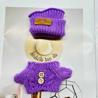 1pc Doll Clothes For 17cm Generation 1&2 Vinyl Dolls, Candy-Colored Sweater Outfit, Replaceable Winter Doll Sweater Set