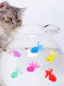20/10 piezas Peces de goma suaves de colores surtidos, peces ornamentales flotantes, artículos esenciales de playa, accesorios de playa, flotador de piscina