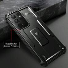 Dexnor For  Galaxy S21 Ultra Case [Built In Screen Protector And Kickstand] Heavy Duty Military Grade Protection Shockproof Protective Cover For  Galaxy S21 Ultra 5G 6.8 Inch Black - 黑色 - 查看 5