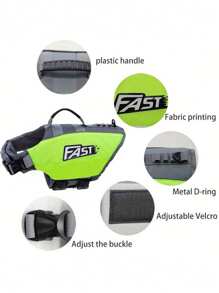 Metglad 狗救生衣，抗撕裂，反光船用安全背心，增强浮力和可见度的狗游泳背心，适用于小型、中型、大型犬