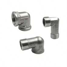 1/2/Pcs 304 Stainless Steel G1/2 Interface Internal & External Thread Elbow, 90 Degree Internal & External Thread Elbow, Reducing Elbow, Plumbing Fittings, Stainless Steel Fittings For Home, Industry, Automobile And Garden Quick Connect Adapters