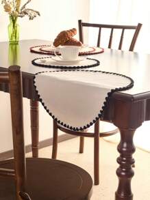 1/4/6/12 buc. Covorașe rotunde brodate albe, stil minimalist japonez, lavabile și reutilizabile, potrivite pentru sărbători, reuniuni, petreceri de ziua de naștere, nunți, decorarea mesei de cină, decorarea casei